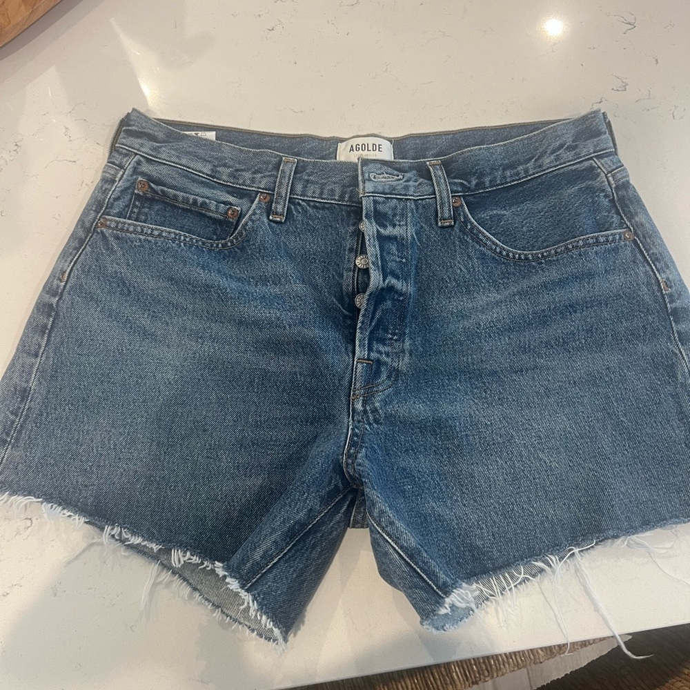 Agolde Blue Denim cut off Jean shorts NEVER WORN BRAND NEW